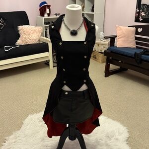 Black and Red tuxedo style jacket with tails